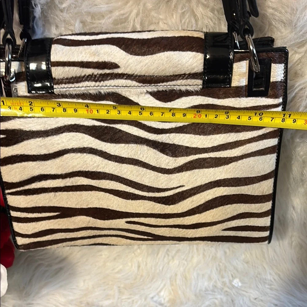 Talbots Black Zebra Print Shoulder Bag